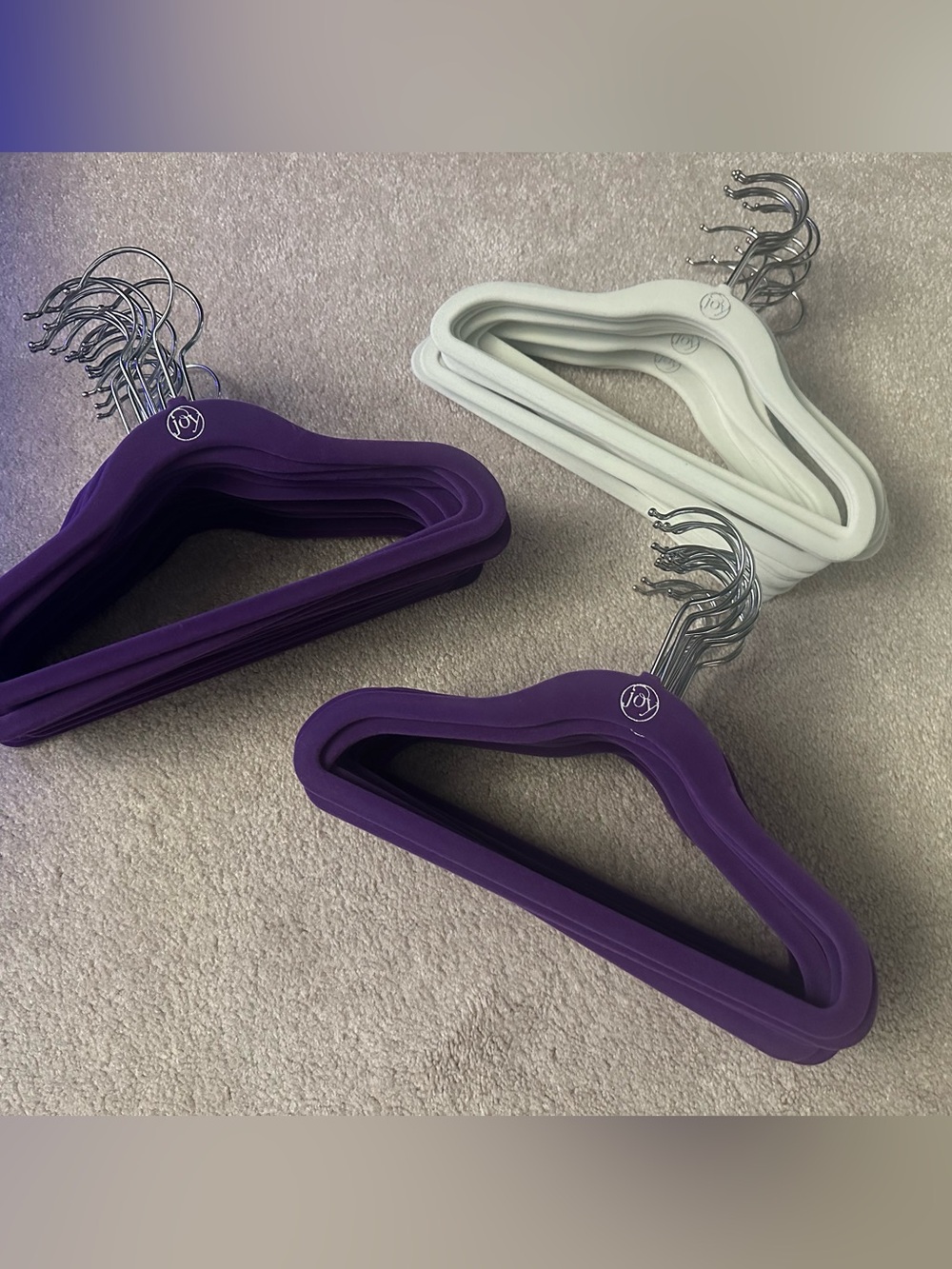 Kids Joy Mangano velvet flocked slim hangers -51